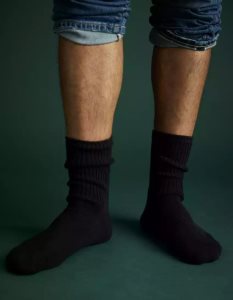 American Eagle AE77 All-Gender Slouchy Sock Socken Herren Schwarz | UGTPO4136