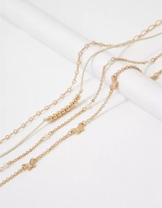 American Eagle AEO Beach Necklace 5-Pack Schmuck Damen Gold | NUVWS9642