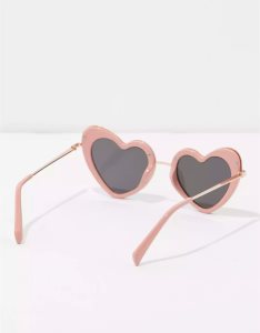 American Eagle AEO Coral Heart Sonnenbrille Damen Koralle | GVQJC0952