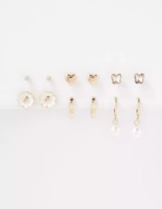 American Eagle AEO Daisy Earring 6-Pack Schmuck Damen Gold | LVKPZ9426