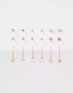 American Eagle AEO Daisy Stud Hoop Earring 18-Pack Schmuck Damen Mehrfarbig | XMSCV4375