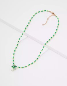 American Eagle AEO Green Mushroom Necklace Schmuck Damen Grün | OZHXP5678