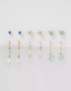 American Eagle AEO Jade Butterfly Earring 6-Pack Schmuck Damen Mehrfarbig | VPEAN8145