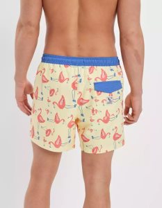 American Eagle AE 5.5" Tropical Swim Trunk GolfShorts Herren Gelb | EXQYP0971