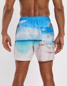 American Eagle AE 5.5" Tropical Swim Trunk GolfShorts Herren Blau | GRMNW6370