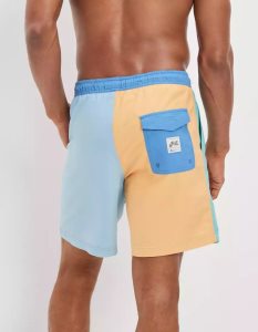 American Eagle AE 7" Colorblock Swim Trunk GolfShorts Herren Rosa | VUEYI9670