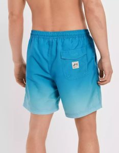 American Eagle AE 7" Ombre Swim Trunk GolfShorts Herren Blau Weiß | VYMKZ0864