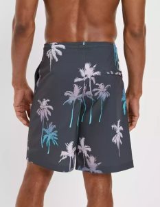 American Eagle AE 9" Tropical Klassische Board GolfShorts Herren Dunkelgrau | KWNXF6319