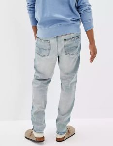 American Eagle AE AirFlexPatched Baggy Jeans Herren Indigo | TUDJE9480