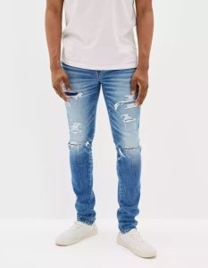 American Eagle AE AirFlexPatched Slim Jeans Herren Mehrfarbig | BJUMT0673