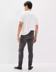 American Eagle AE AirFlexPatched Turn Schlank Jeans Herren Dunkelgrau | NBTKJ3180