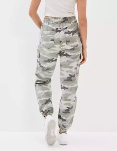 American Eagle AE Camo Baggy Cargo Jogger Jeans Damen Grau Camouflage | JILPV1267