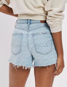 American Eagle AE Denim Highest Taille '90s Boyfriend GolfShorts Damen Hellindigo | ARQCK1869