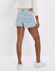 American Eagle AE Denim Mom GolfShorts Damen Hellindigo | IDNZX3514