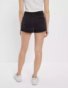 American Eagle AE Denim Mom GolfShorts Damen Schwarz | OYMLU0937