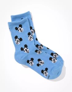 American Eagle AE Disney '90s Crew Socken Damen Blau | EMSBD0367