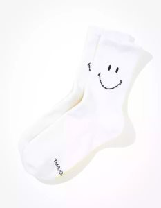 American Eagle AE Double Smiley '90s Crew Sock Socken Damen Mehrfarbig | ECKVZ1065