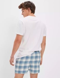 American Eagle AE Flannel Shorts Loungewear Herren Weiß | OEKZH6741