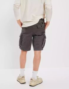 American Eagle AE Flex 10" Lived-In Cargo GolfShorts Herren Dunkelgrau | QWHYS2847