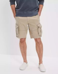 American Eagle AE Flex 10" Lived-In Cargo GolfShorts Herren Khaki | TPUGS3145