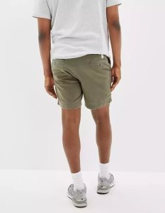 American Eagle AE Flex 7" Lived-In Khaki GolfShorts Herren Olivgrün | HIBWX1293