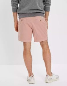 American Eagle AE Flex 7" Lived-In Khaki GolfShorts Herren Rosa | RJTIE9623