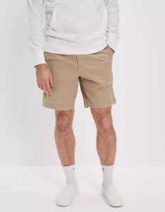 American Eagle AE Flex 9" Lived-In Khaki GolfShorts Herren Khaki | BYHRV1396