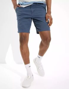 American Eagle AE Flex 9" Lived-In Khaki GolfShorts Herren Blau | GZJNS9081