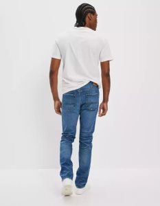 American Eagle AE Flex Slim Gerade Jeans Herren Grau Blau | ZYCJD8216