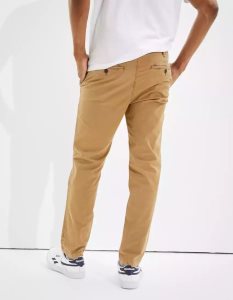 American Eagle AE Flex Slim Gerade Khaki Hose Herren Khaki | YTLRX1590