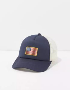 American Eagle AE Graphic Trucker Hüte Herren Indigo | QNOGK3756