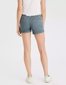 American Eagle AE Khaki Midi GolfShorts Damen Blau | GEUPI4216