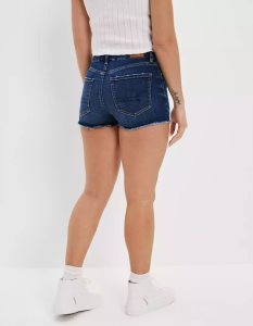 American Eagle AE Ne(x)t Level Curvy High-Waisted Denim GolfShorts Damen Dunkelindigo | GDTCV6750