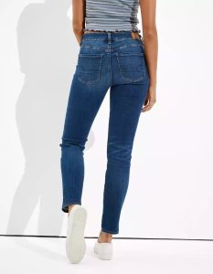 American Eagle AE Ne(x)t Level Low-Rise Schlank Jeans Damen Tiefesindigo | PFOBQ8945