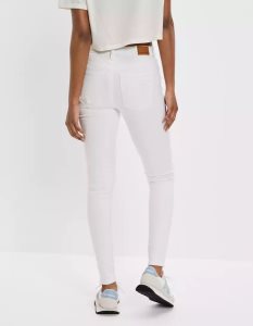 American Eagle AE Ne(x)t Level Ripped High-Waisted Jegging Jeans Damen Weiß | LUNTP2970