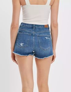 American Eagle AE Ne(x)t Level Super High-Waisted Denim GolfShorts Damen Hellindigo | ZDOLV1692