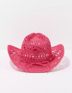 American Eagle AE Paper Straw Cowboy Hüte Damen Hellrosa | SBICN8369