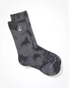 American Eagle AE Peace Sign Crew Socken Herren Schwarz | EZKFM5417