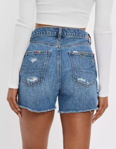 American Eagle AE Pride Denim Highest Taille Baggy GolfShorts Damen Hellwaschen | XQKZJ7645