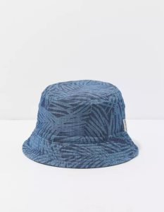 American Eagle AE Reversible Bucket Hüte Herren Grau Blau | DTFAH6328