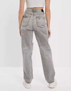 American Eagle AE Ripped Highest Taille '90s Boyfriend Jeans Damen Grau | KHPSR9621