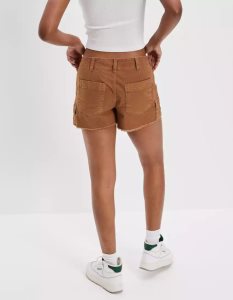 American Eagle AE Snappy Stretch '90s Boyfriend Cargo GolfShorts Damen Braun | VYKGR4695