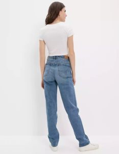 American Eagle AE Stretch Highest Taille Baggy Gerade Jeans Damen Mehrfarbig | JHUIQ8391