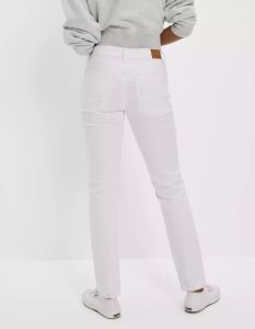 American Eagle AE Stretch Ripped '90s Schlank Jeans Damen Weiß | HKMQD3692