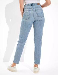 American Eagle AE Stretch Ripped Mom Jeans Damen Mehrfarbig | QXUJM2091