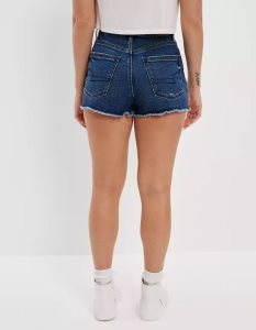 American Eagle AE Strigid Denim Curvy Highest Taille '90s Boyfriend GolfShorts Damen Dunkelindigo Waschen | ESUDQ8476