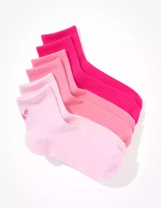 American Eagle AE Tonal Boyfriend Sock 3-Pack Socken Damen Rosa | JQIPO3259