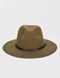 American Eagle San Diego Company Weite Brim Fedora Hüte Herren Dunkelbraun | WMAVN6128