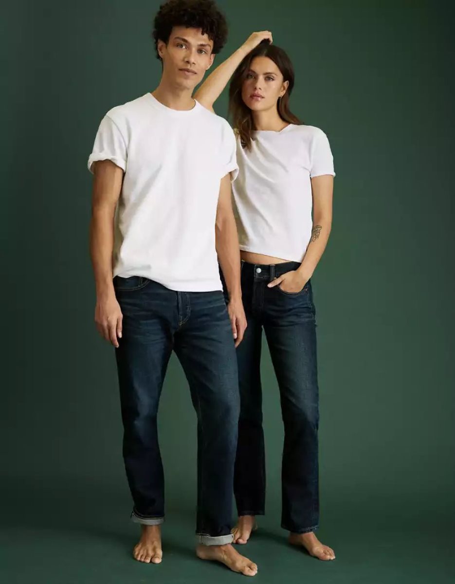 American Eagle AE77 All-Gender Klassische Jeans Damen Dunkelwaschen | OZSWK9823