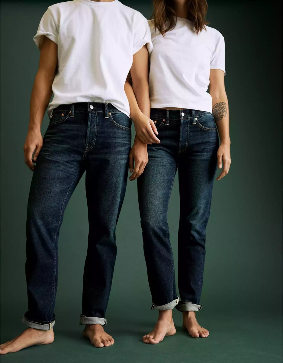 American Eagle AE77 All-Gender Klassische Jeans Damen Dunkelwaschen | OZSWK9823